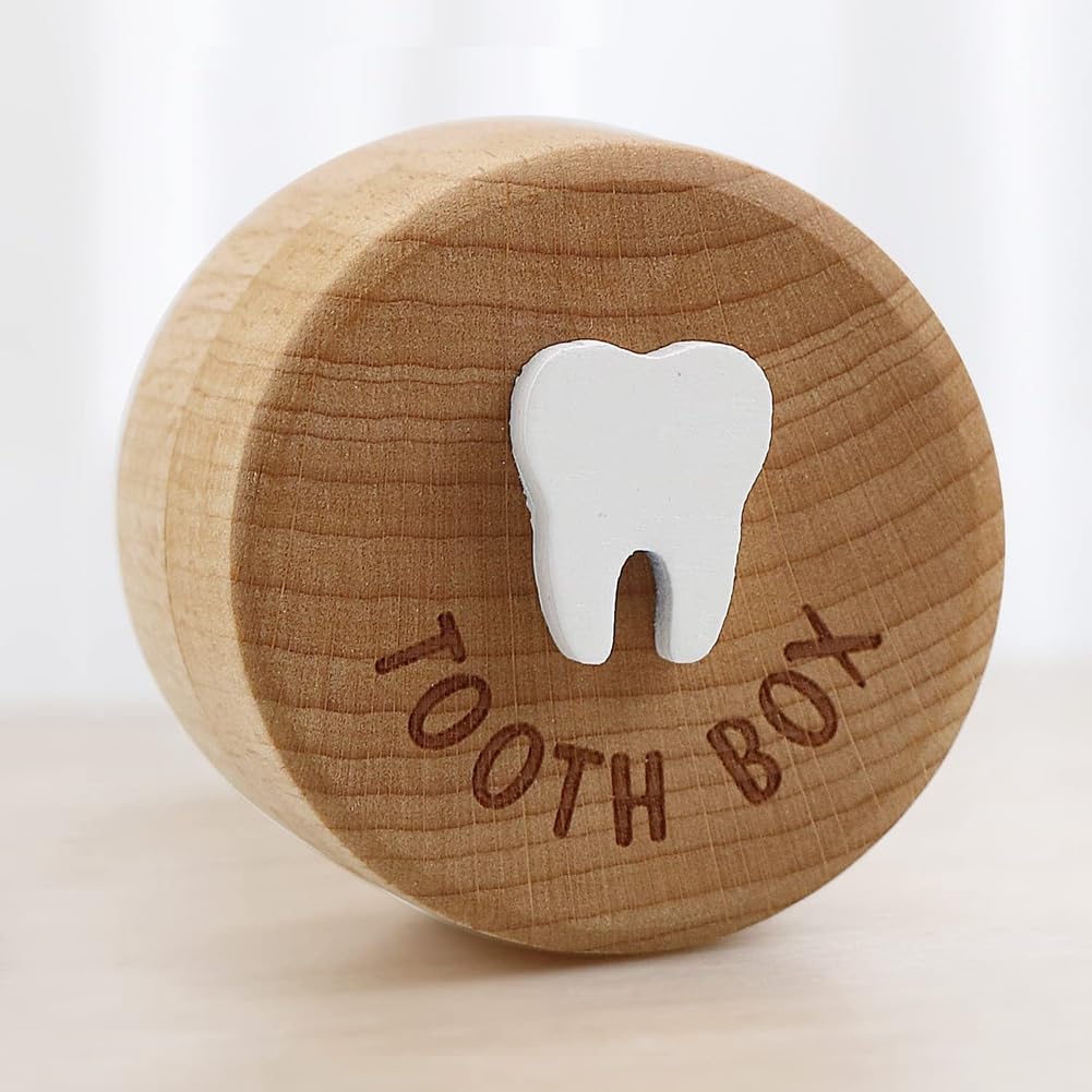 3D Carved Wooden Tooth Fairy Box - Keepsake Storage for Lost Baby Teeth | Perfect Tooth Fairy Gift for Boys & Girls | Great for Bedtime Rituals & Childhood Memories