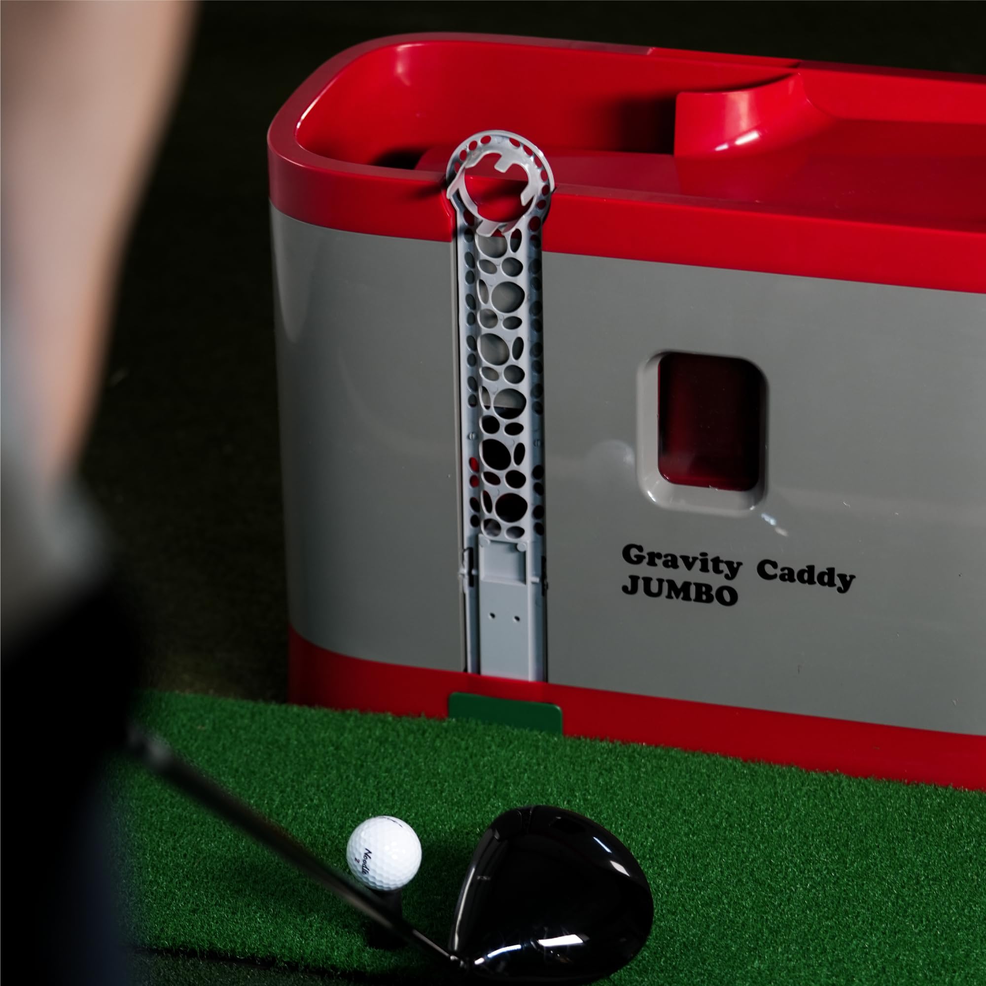 Automatic Golf Ball Dispenser - Jumbo 70 Balls Capacity for Indoor & Outdoor Practice | No Pedal, Battery or Electricity Required | Includes Tees & Hitting Mat | Works with Golf Simulators | Perfect for Driving Range, Backyard Training & Home Golf Setup