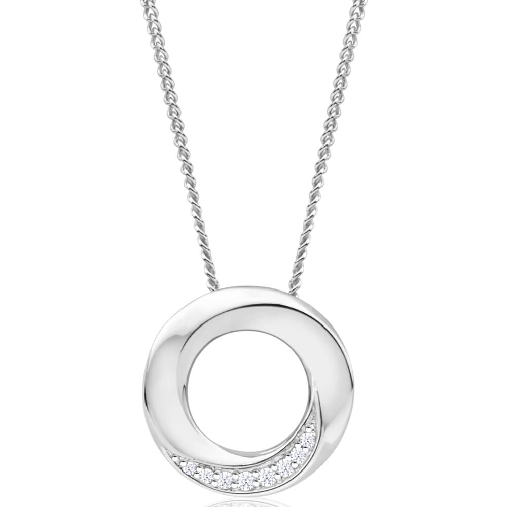 9ct White Gold Diamond Pendant Necklace for Women - Elegant Jewelry Gift for Anniversary, Valentine's Day & Special Occasions