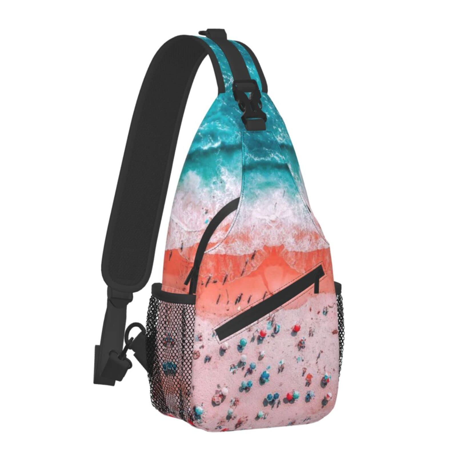 ASYG Beach Sling Bag Crossbody Chest Daypack Casual Backpack Hawaiian Shoulder Bag For Travel Hiking Beach - Perfect for Outdoor Adventures, Gym, Shopping and Daily Use