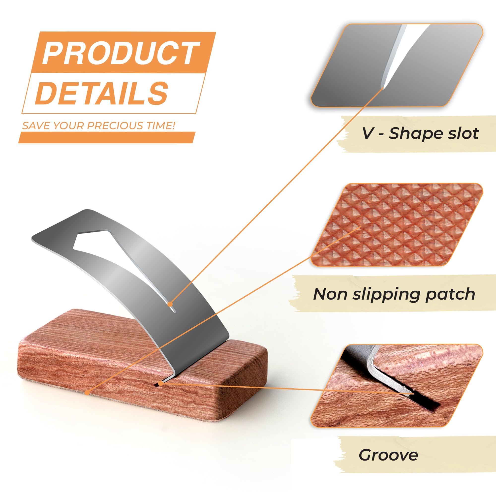 Savina Premium Zipper Jig Tool - Hardwood & Stainless Steel Zipper Installer for Dresses, Pants & Clothing - Universal Size Adjustable Sewing Tool - Perfect for DIY Tailoring, Costume Making & Garment Repair