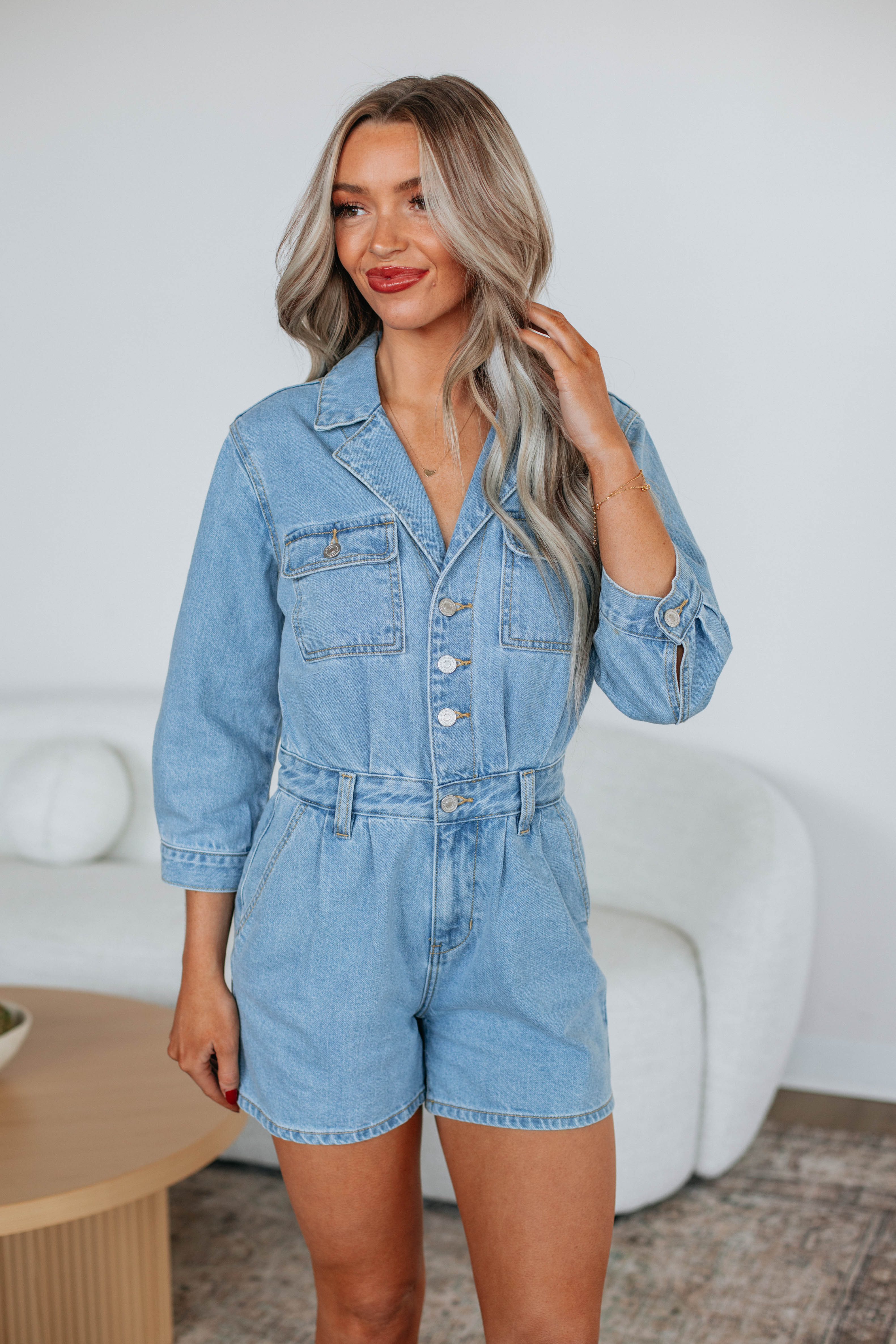 Bellamy Denim Romper for Women - Stylish Jumpsuit with Pockets | Perfect for Casual Outings, Summer Parties & Weekend Getaways