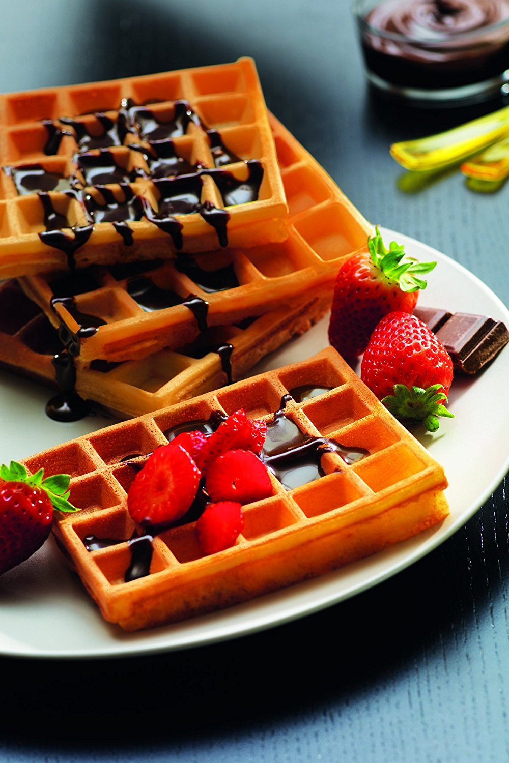 Tefal XA800412 Non-Stick Waffle Maker with Removable Plates - Perfect for Breakfast, Snacks & Family Gatherings
