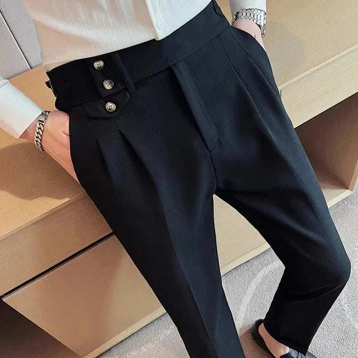 Slim Fit Suit Pants for Men - Elegant Formal Trousers for Business, Office & Special Occasions