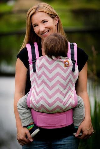 Tula Ergonomic Baby Carrier - Standard Size, Pink Zig Zag Print - Hands-Free Infant Carrier for Hiking, Travel & Everyday Use