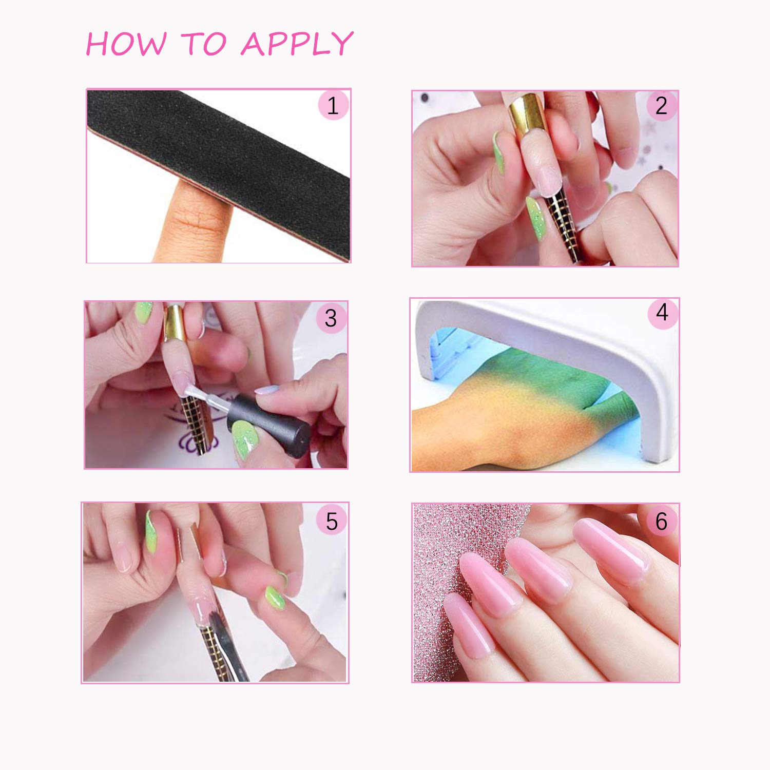 200Pcs Long Acrylic Nail Forms - Thick Nail Art Extension Tips with Numbered Markings | Durable Paper Nail Stickers for Gel & Acrylic Nails | Perfect for Salon Professionals & DIY Manicures at Home