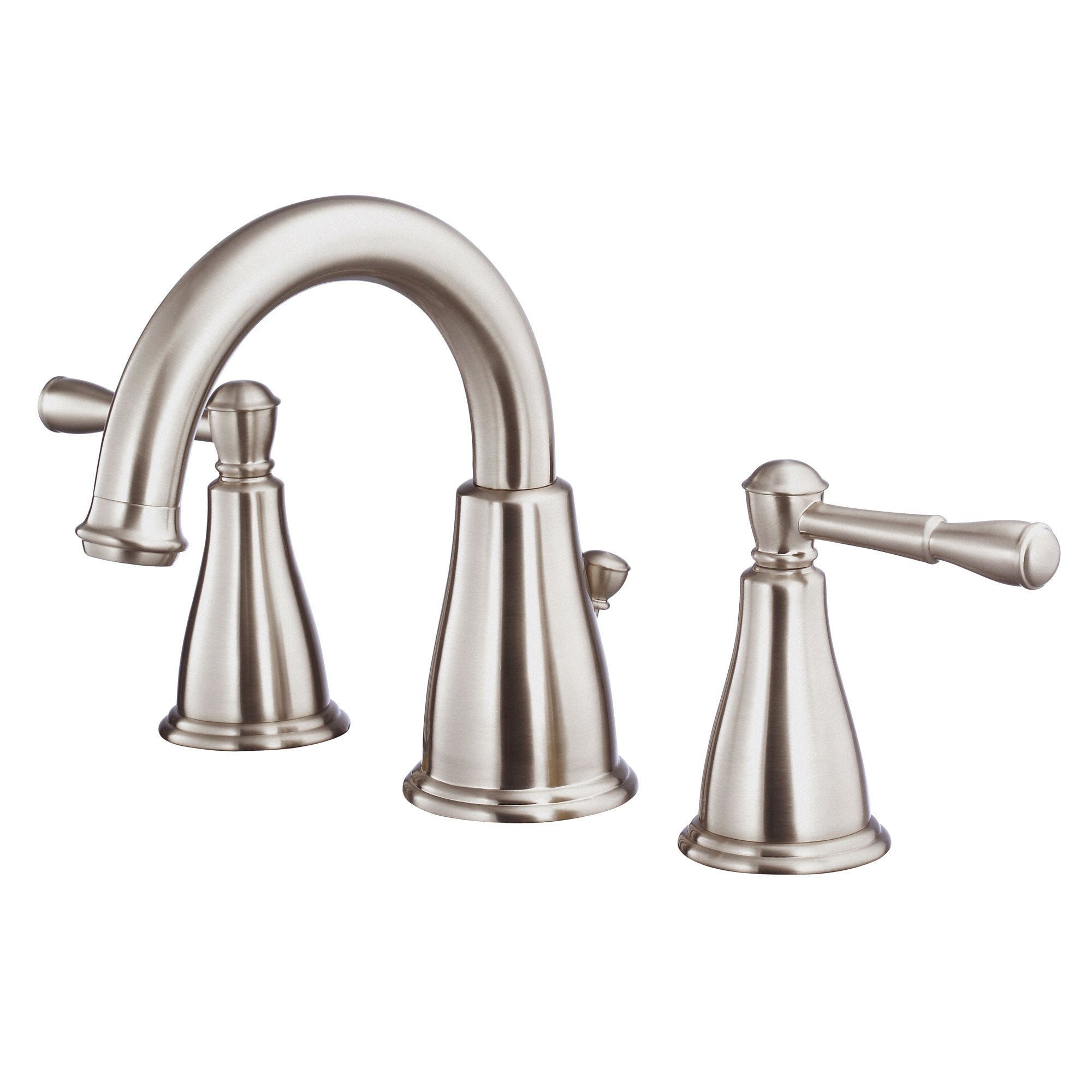 Danze Eastham Brushed Nickel Scroll Lever Widespread Bathroom Sink Faucet - Modern 8