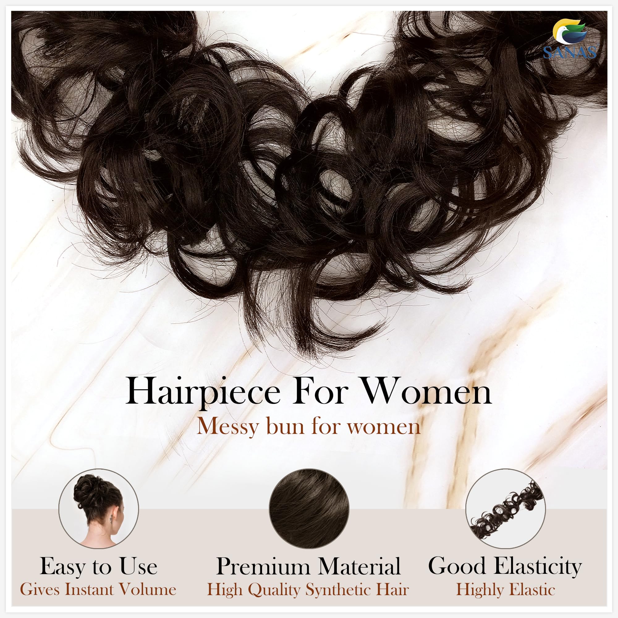 1PC Real Human Hair Extensions for Women - Natural Brown Clip-In Hair Extensions for Volume & Length | Perfect for Parties, Weddings & Everyday Styling