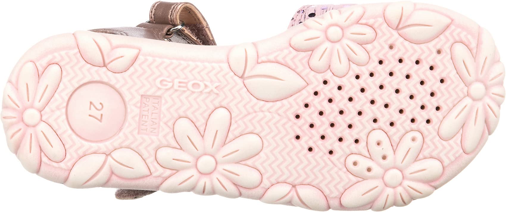 Geox Girl's Sandal Haiti 7 (Toddler/Little Kid) - Antique Rose 32 (US 1 Little Kid) M - Comfortable Summer Sandals for Kids Outdoor Play & Beach Walking