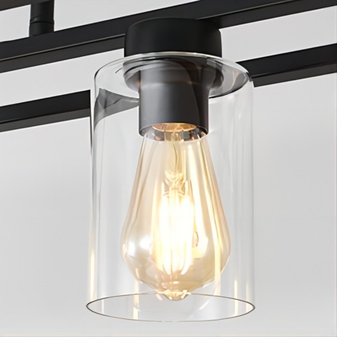 5-Light Black Linear Chandelier - 41