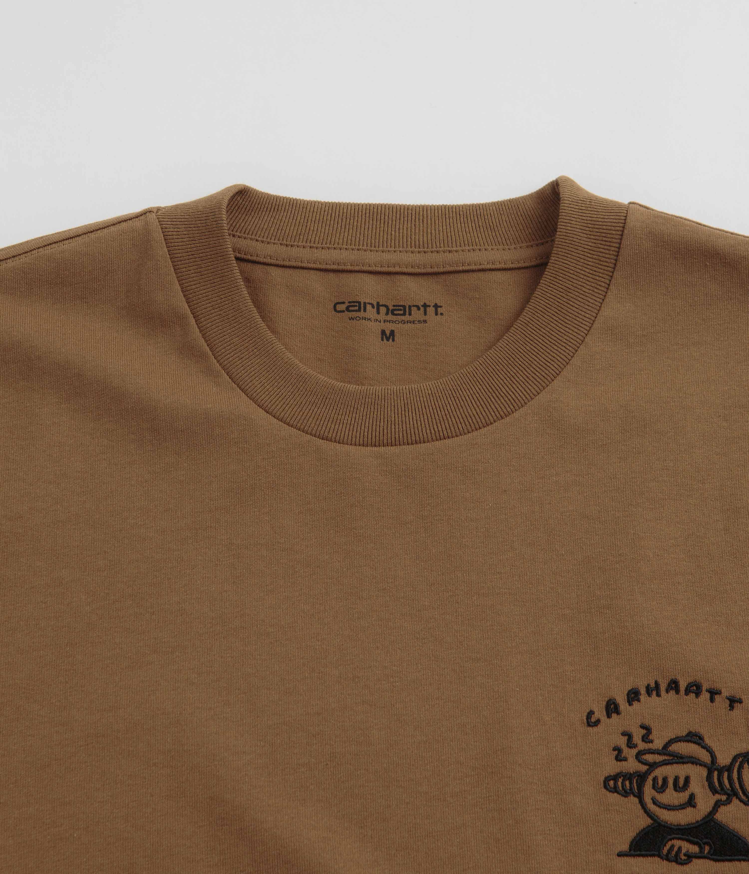 Carhartt Icons Short Sleeve T-Shirt for Men - Hamilton Brown & Black Cotton Tee - Workwear, Casual Wear & Outdoor Activities