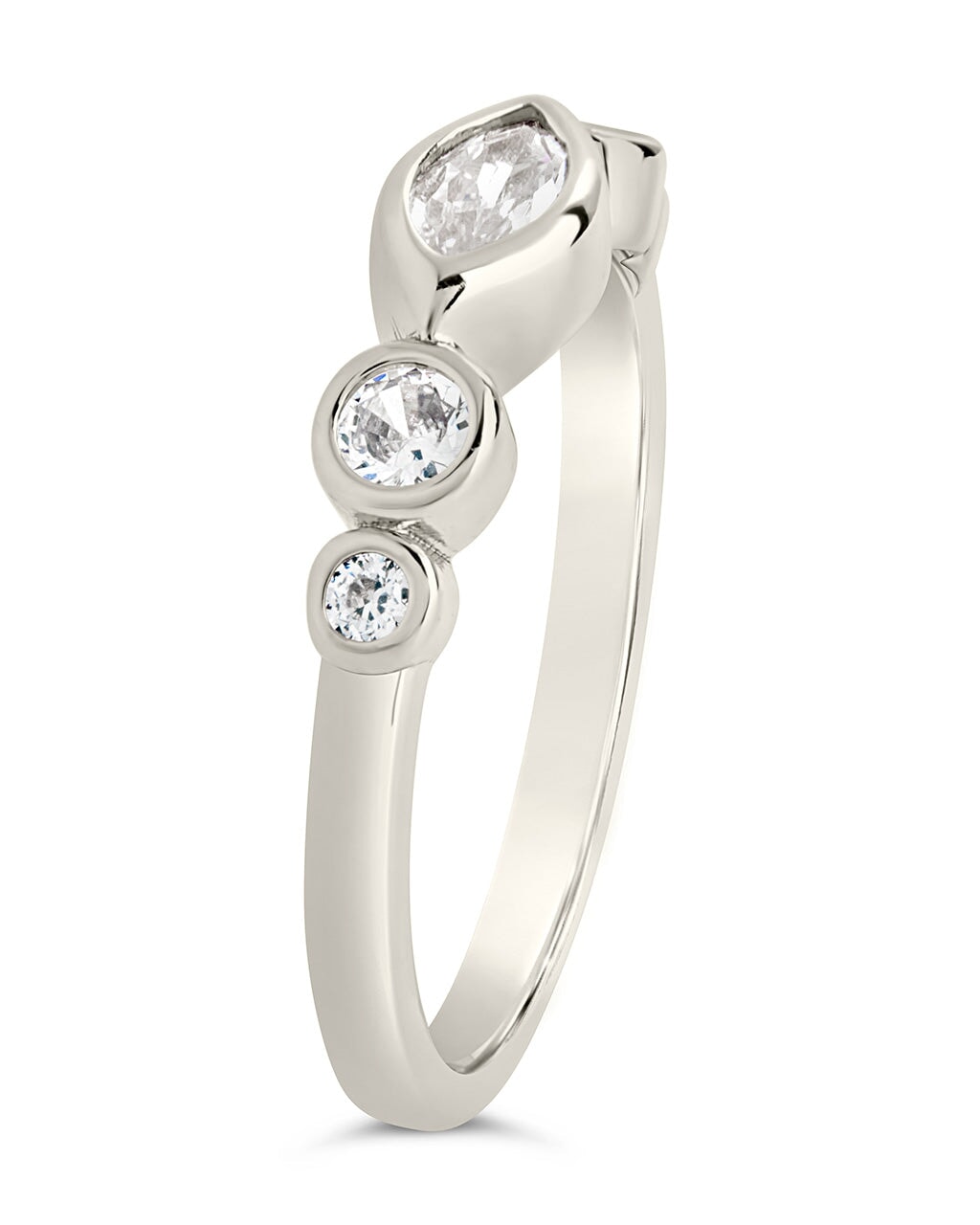 Mylena CZ Band Ring for Women - Elegant Cubic Zirconia Fashion Jewelry Gift for Her - Perfect for Weddings, Parties & Everyday Wear