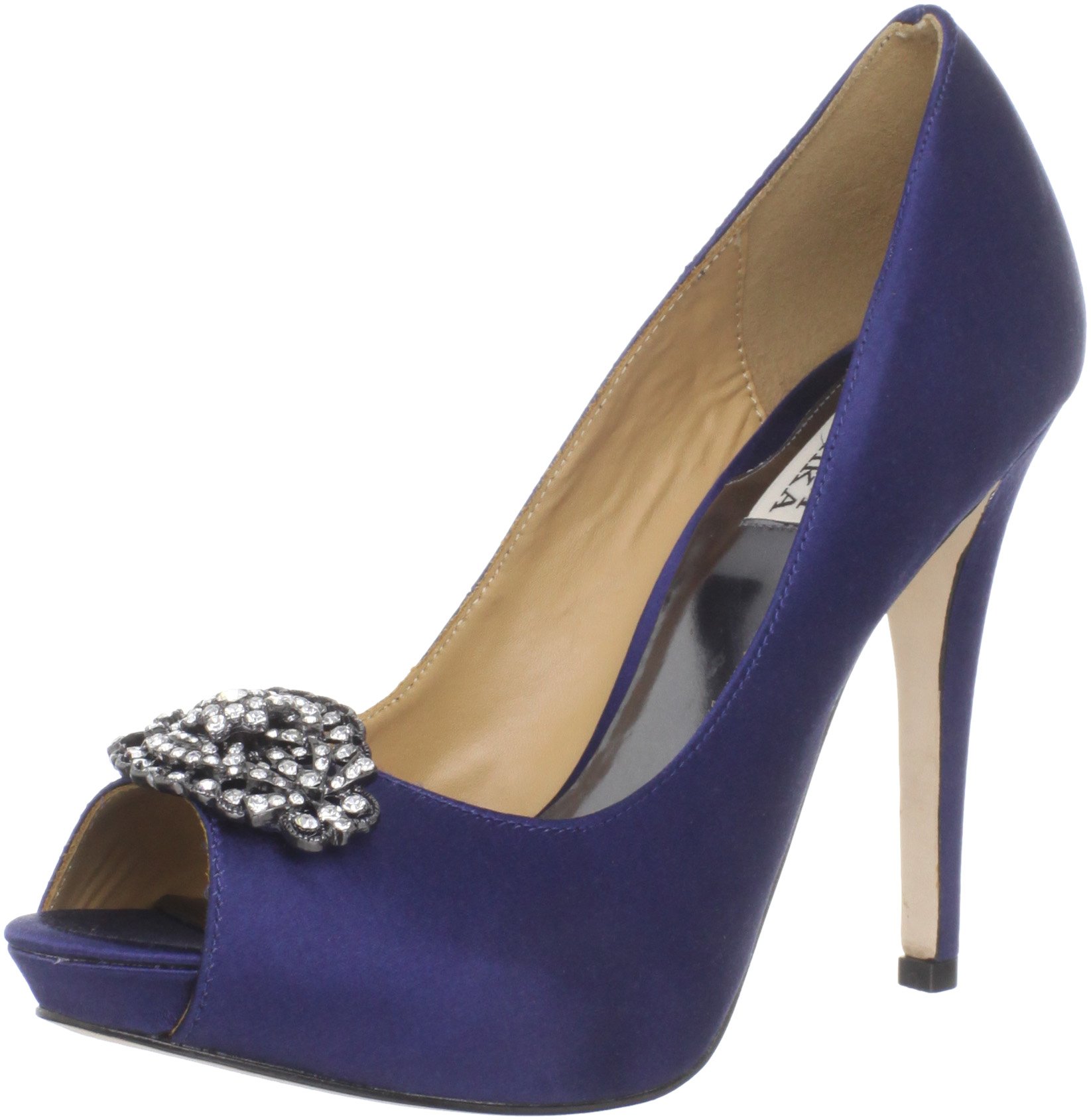 Badgley Mischka Women's Goodie Peep-Toe Pumps - Elegant High Heel Dress Shoes for Weddings, Parties & Special Occasions