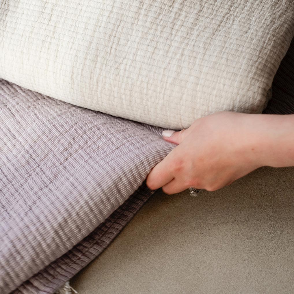 Organic Elderberry Cotton Textured Throw Blanket - Soft & Cozy for Couch, Bed, or Sofa - Perfect for Relaxing, Lounging, and Home Decor