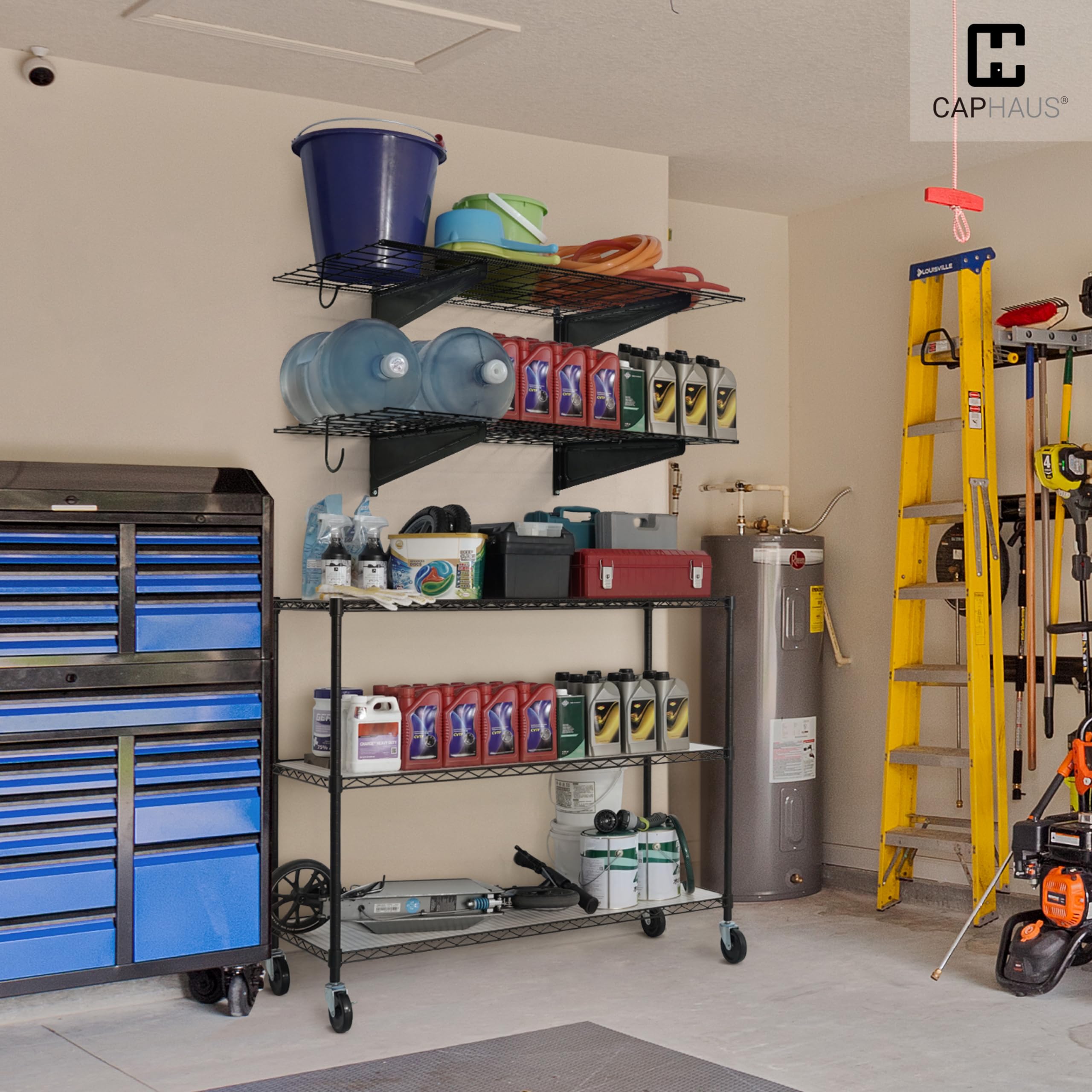 CAPHAUS Heavy Duty Garage Wall Shelving - 72