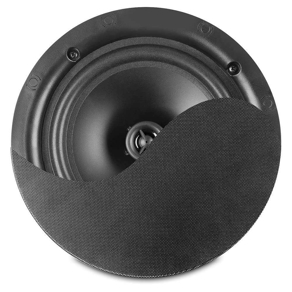 Power Dynamics NCSP5B Commercial Ceiling Speaker System with Bluetooth - 4x 5.25-Inch Black Speakers & Mixer Amplifier for Restaurants, Bars, Shops & Cafes | Background Music, Retail Stores, Office Spaces