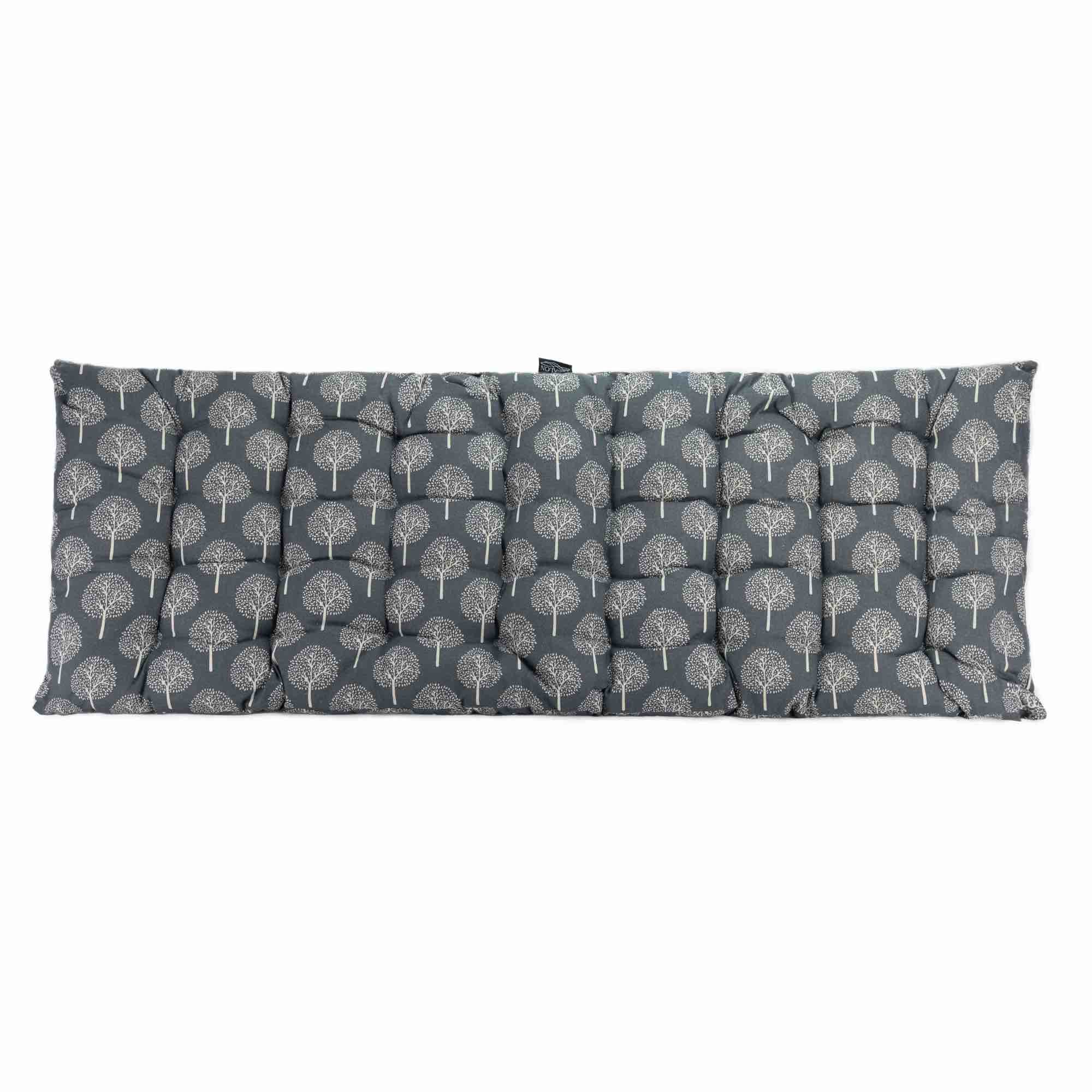 Premium Linen Trees Blue Bench Seat Cushion - Waterproof & Comfortable Outdoor/Indoor Bench Pad for Patio, Garden, or Dining Room