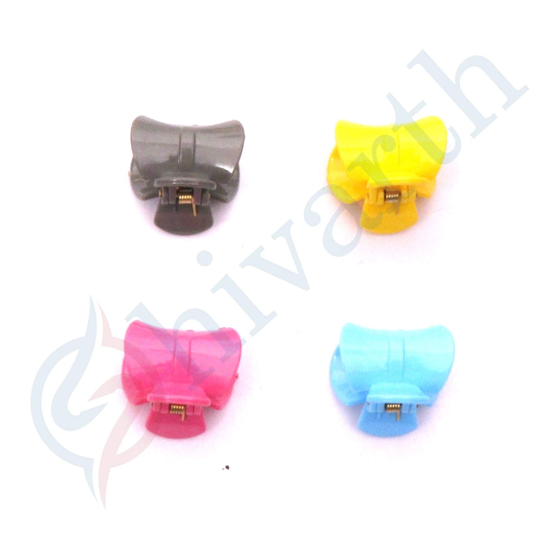 Shivarth Multi-Color Plastic Hair Clips for Girls & Women - 12 Pack Hair Accessories for School, Parties & Everyday Styling