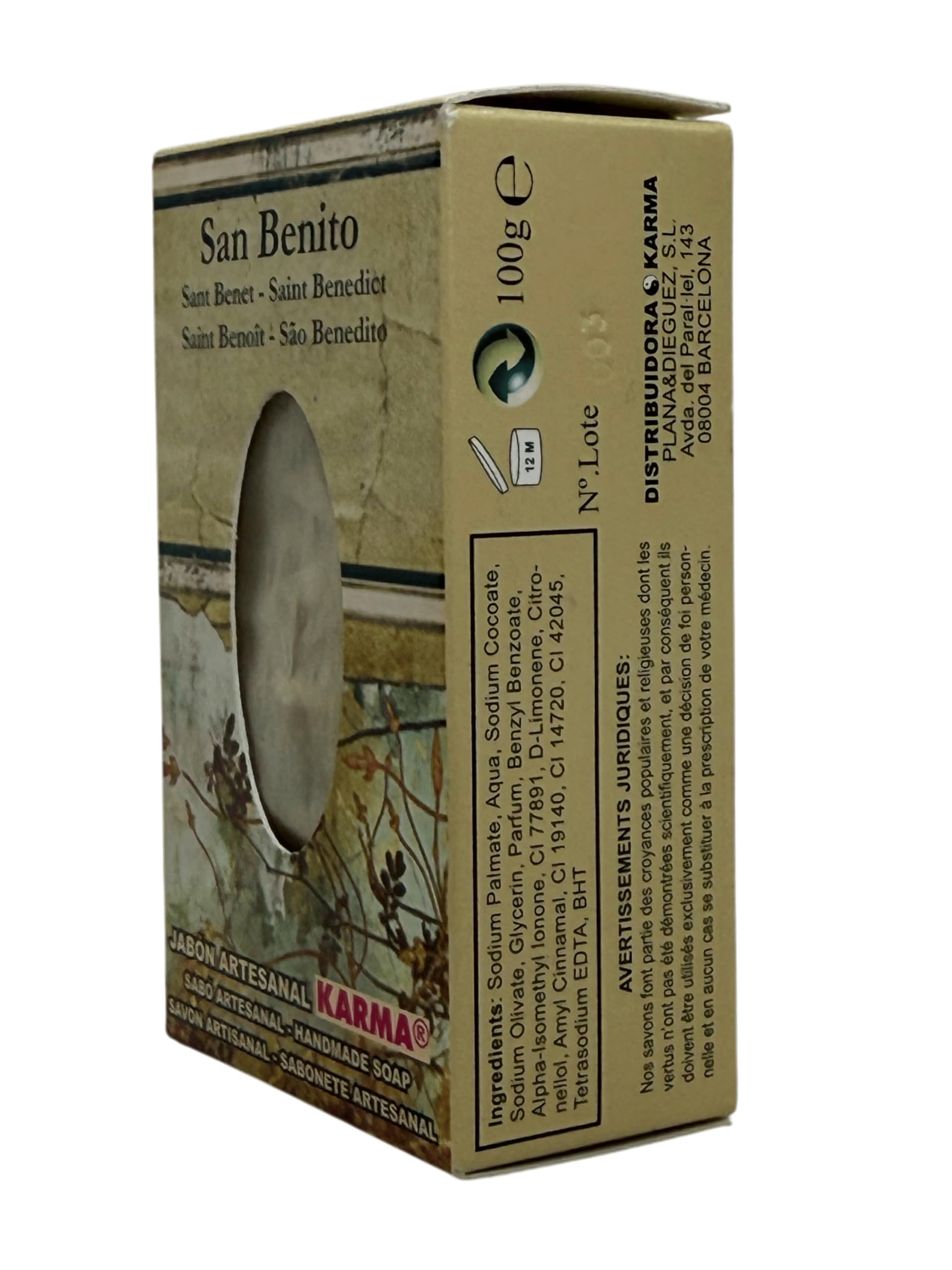 Esoteric Soap San Benito 100g - Natural Protection & Spiritual Cleansing Bar for Home, Travel & Ritual Use - Handmade Herbal Soap for Health & Wellness