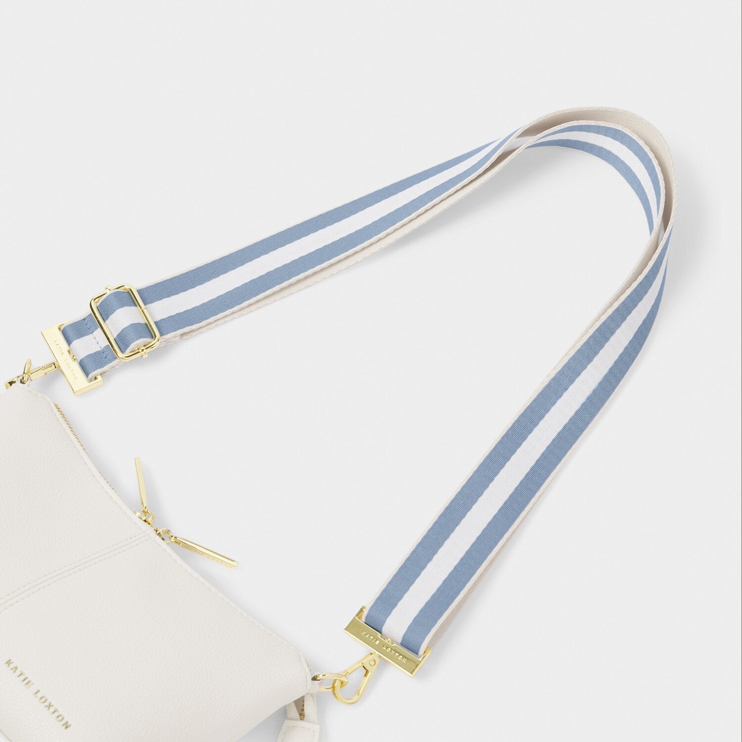 Katie Loxton Blue Aura Triple Stripe Canvas Strap Handbag - Stylish Crossbody Bag for Women, Perfect for Work, Travel & Everyday Use