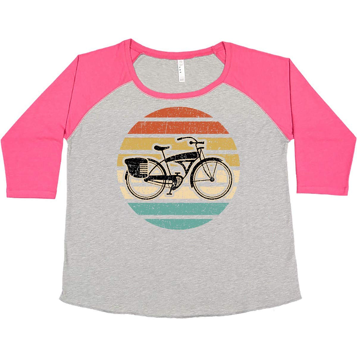 Inktastic Vintage Bicycle Design Women's Plus Size Cycling T-Shirt - Comfortable Casual Tee for Bike Riders, Cycling Enthusiasts & Outdoor Activities
