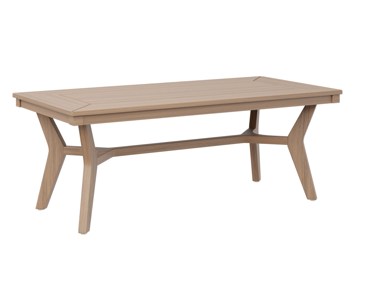 Berlin Gardens Mayhew Rectangular Coffee Table - Modern Outdoor Patio Furniture for Garden, Deck & Poolside Use