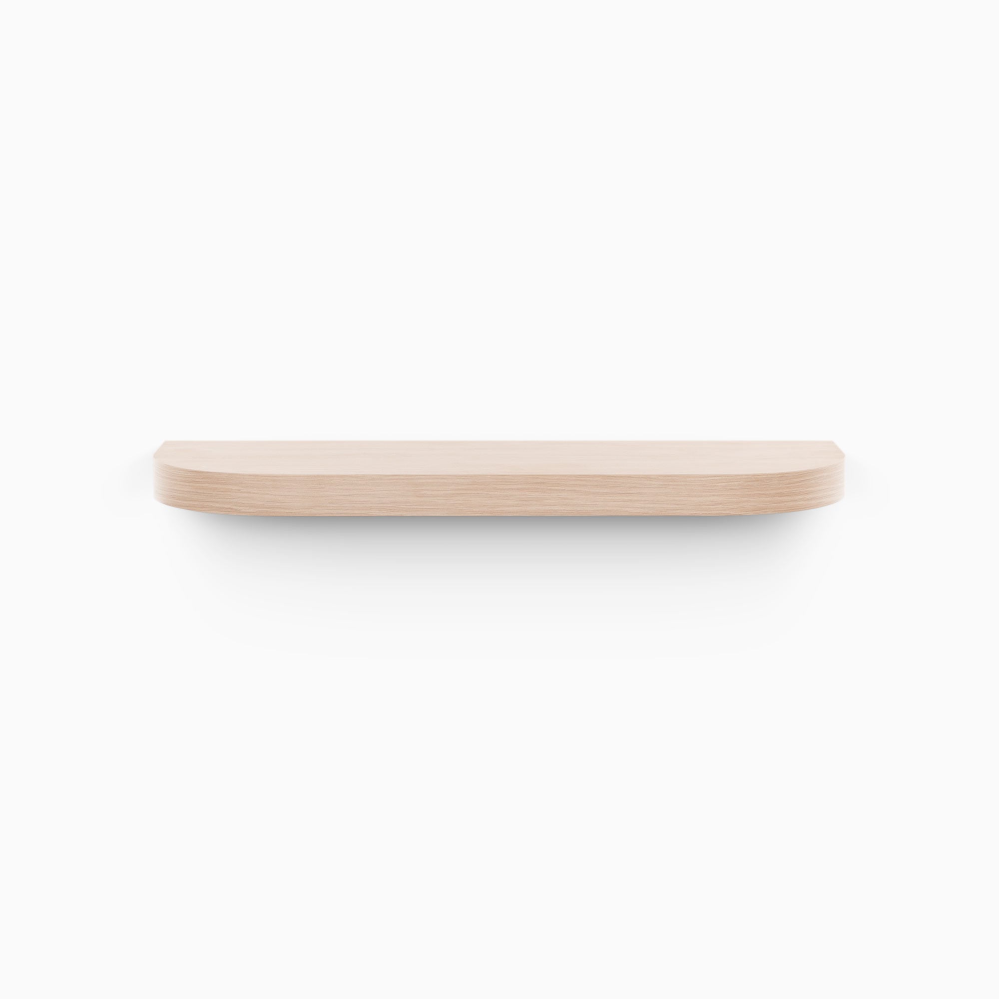 Aksel RADius Glazed White Oak Floating Shelf - Modern Wall Mounted Shelving for Living Room, Bathroom & Kitchen Storage | Durable Wooden Display Shelf for Home Decor