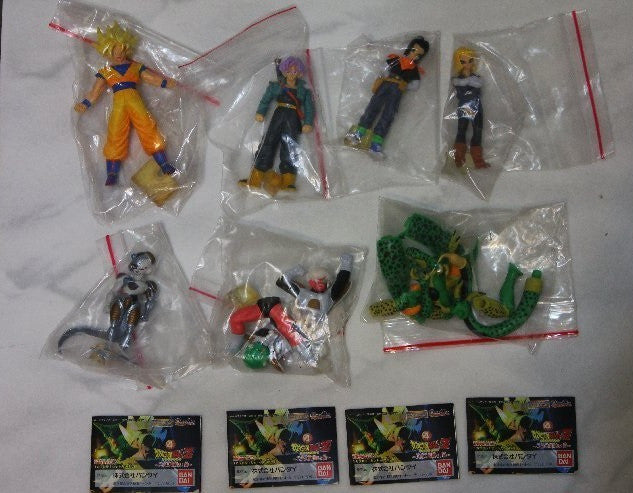 Bandai Dragon Ball Z DBZ Gashapon HG Part 4 7-Piece Mini Trading Figure Set - Collectible Anime Action Figures for Display & Gifts