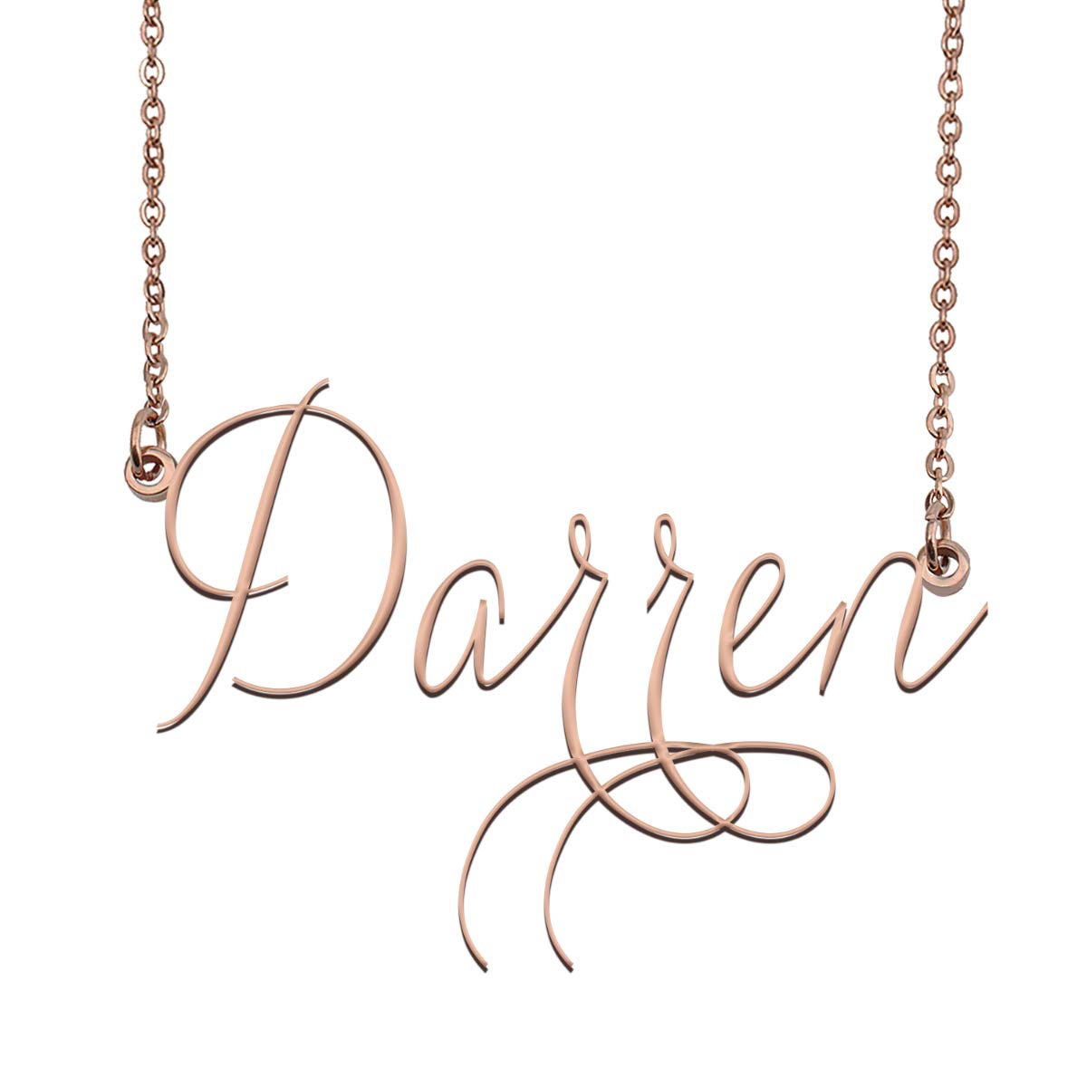 Personalized Rose Gold Name Necklace - Custom Name Plate Necklace with Elegant Engraving for Women, Gift for Her, Birthday, Anniversary, Valentine's Day | Perfect for Everyday Wear, Date Nights & Special Occasions