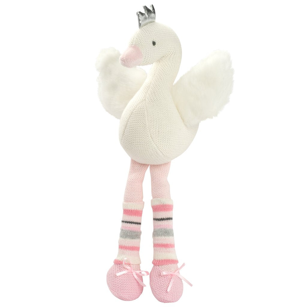 Premium Swan Knittie - Soft & Cozy Knitted Swan Plush Toy - Perfect for Kids' Bedroom Decor, Nursery Gifts & Cute Collectibles