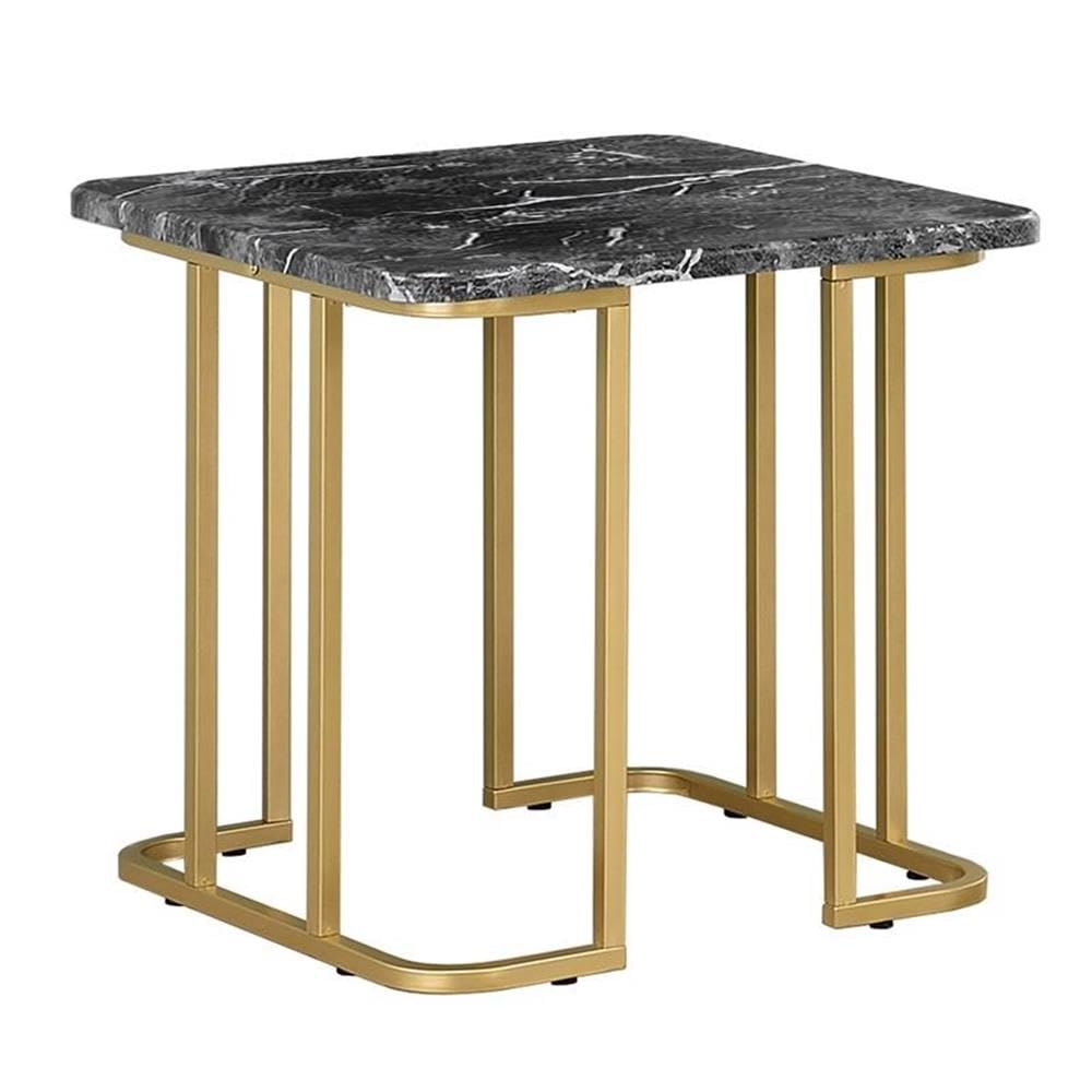 Furniture of America Clotten Metal 3-Piece Coffee Table Set in Black - Modern Living Room Furniture for Home & Office Decor