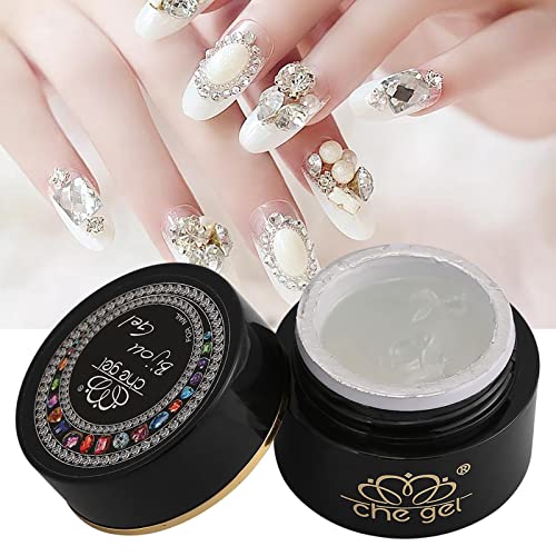 Professional 6g Nail Glue Gel for Acrylic Nail Tips & Extensions - Strong Rhinestone Nail Art Adhesive for Salon & DIY Use (UV/LED Lamp Required) - Perfect for Nail Art, Salon Services & Home Manicures