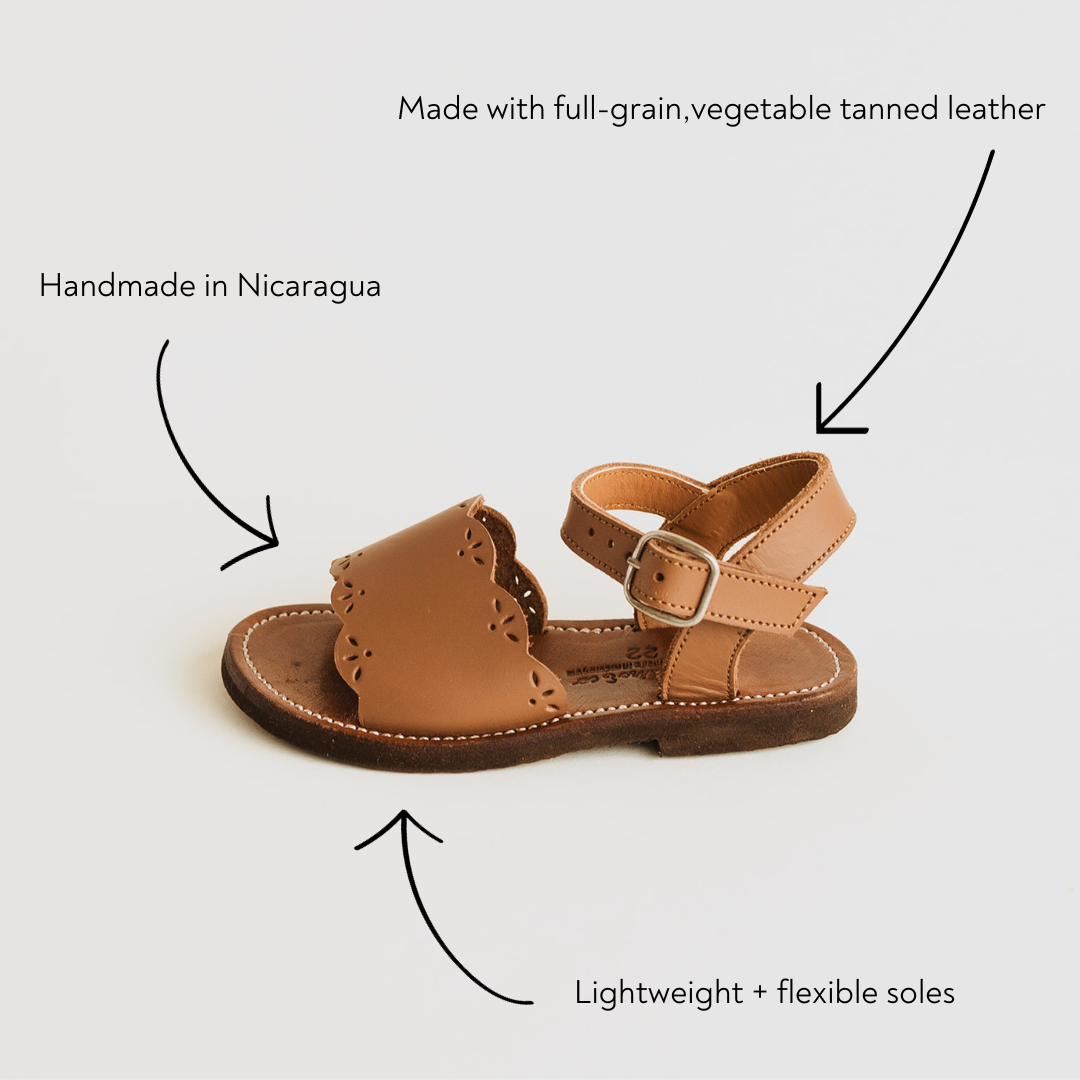 Bella Kids' Leather Sandals for Boys & Girls - Comfortable & Durable Summer Footwear - Perfect for Beach, Park, and Outdoor Play
