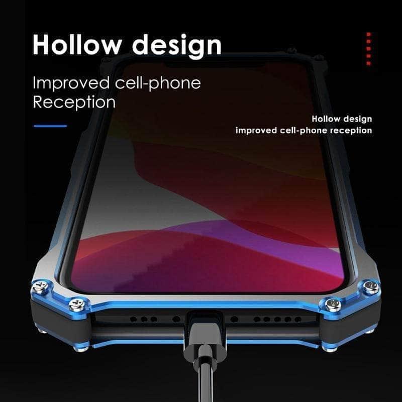 iPhone 13 Pro Case - Heavy Duty Aluminum Metal Armor Bumper - Shockproof & Scratch Resistant Protection for Outdoor, Travel & Daily Use