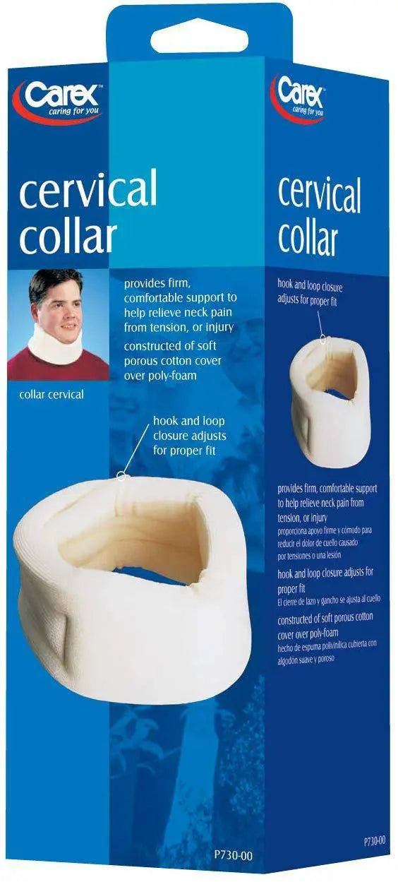 Carex Cervical Collar - Soft Neck Brace for Pain Relief & Support - Adjustable Posture Corrector for Neck Injuries, Whiplash & Recovery - Ideal for Sleeping, Travel & Daily Use