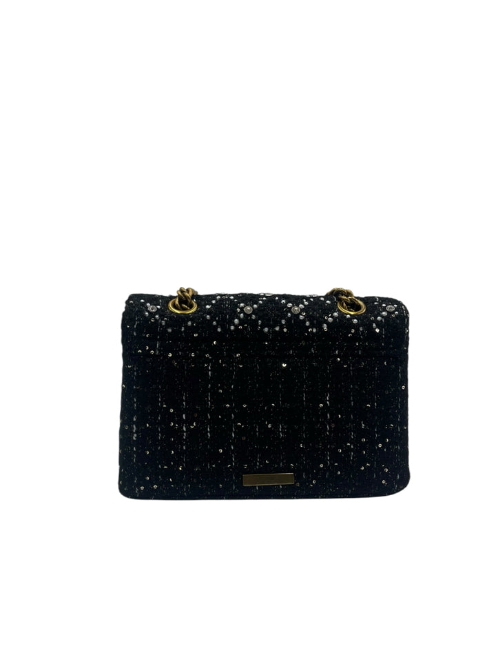 Kurt Geiger Tweed Kensington Embellished Shoulder Bag for Women | Luxury Designer Handbag for Work, Travel & Evening Events | Stylish Crossbody Purse with Embroidered Details