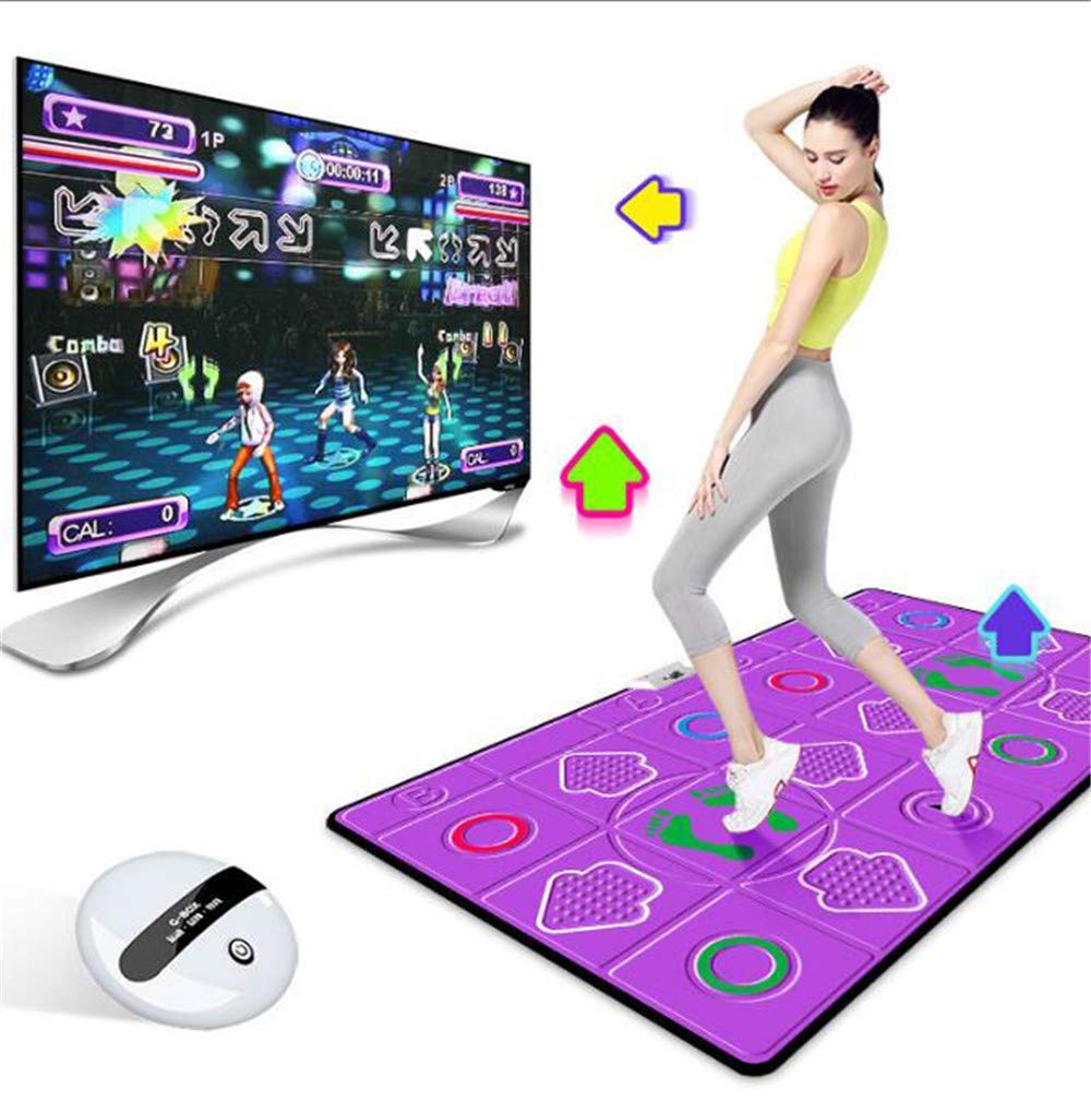JMOZHCD Wireless Dance Mat - Non-Slip Music Game Pad with Somatosensory Technology for Kids & Adults - Perfect for Dance Games, Fitness, and Interactive TV Play