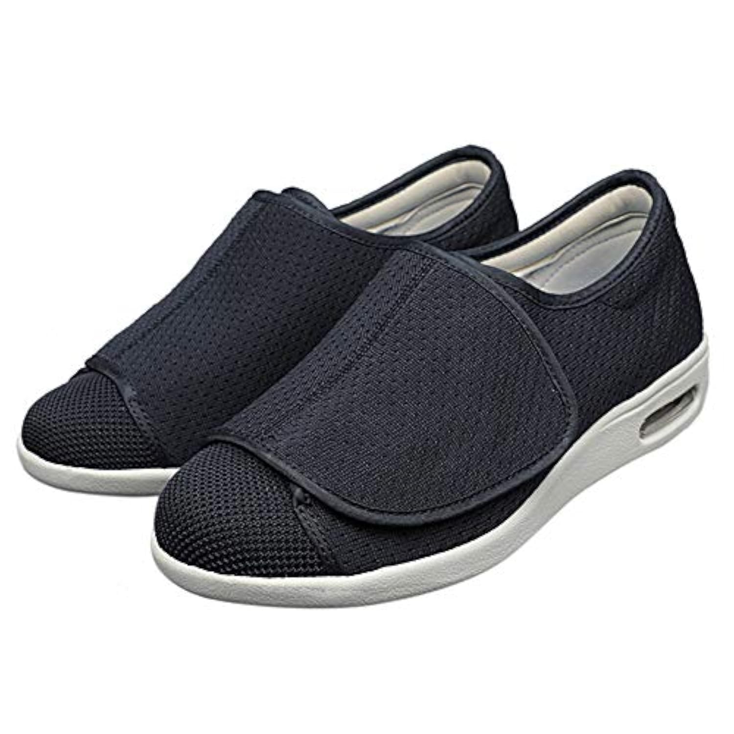 W&LESVAGO Men's Extra Wide Air Cushion Walking Sneakers - Adjustable Comfort Shoes for Diabetic & Edema Relief - Ideal for Elderly Outdoor Activities, Walking & Daily Wear