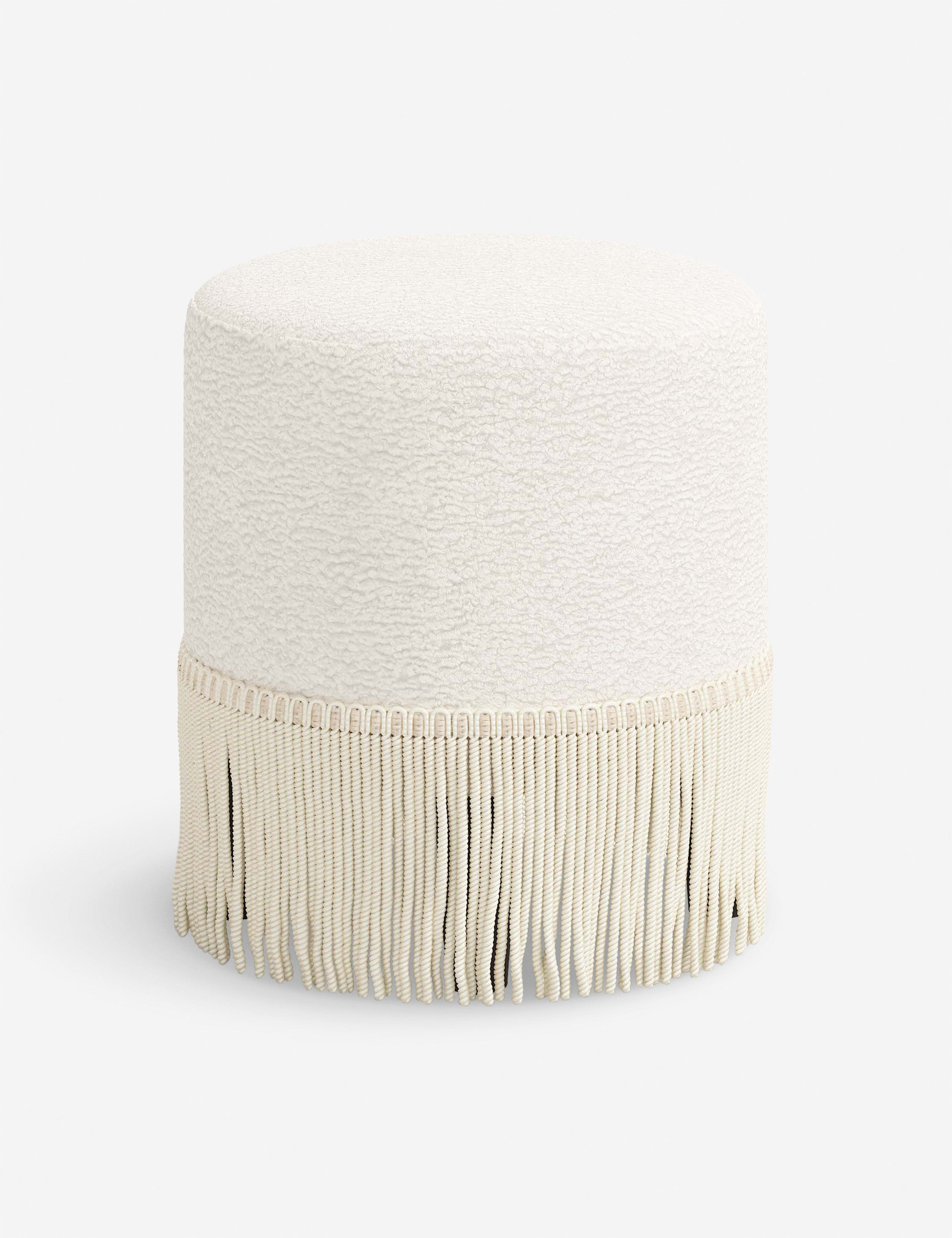 Alair Round Ottoman Stool - Soft Padded Storage Footrest with Removable Cover, Perfect for Living Room, Bedroom & Nursery - Modern Home Decor Accent Piece