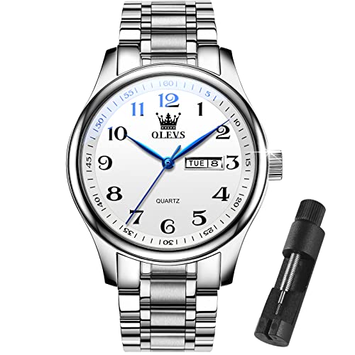 Silver Men Watch/Arabic Numerals Dial