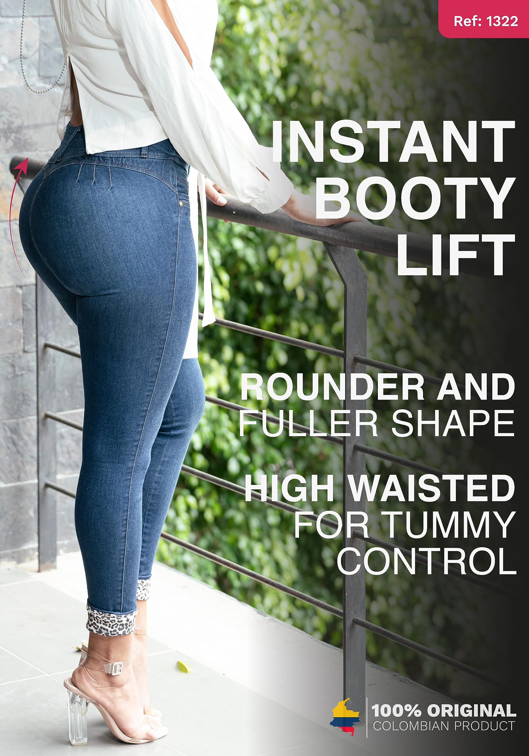LT.ROSE Butt Lifting Jeans for Women - High Waisted Colombian Pants for Night Out