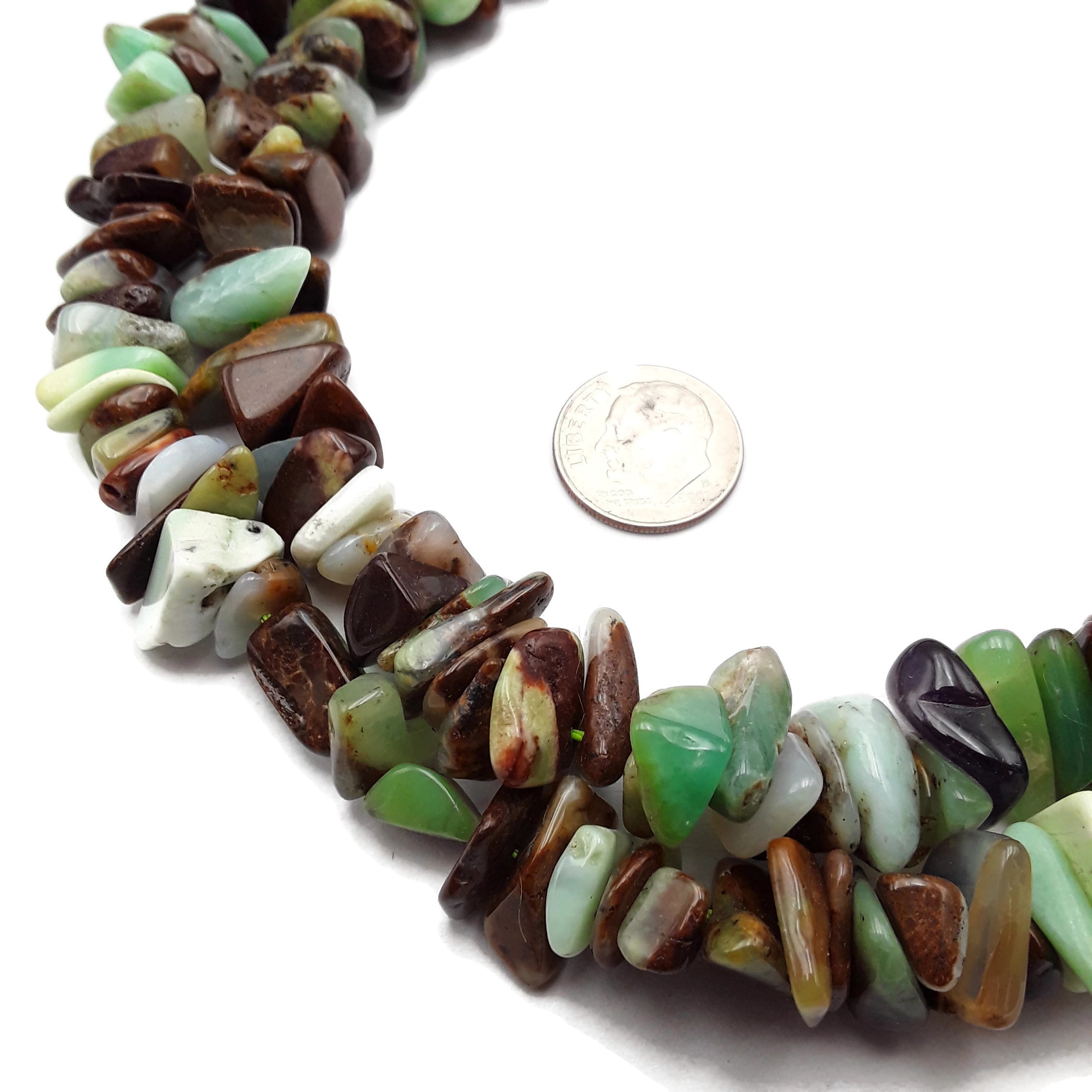 Natural Chrysoprase Irregular Pebble Nugget Slice Beads - 12-15mm Gemstone Chips for Jewelry Making - DIY Bracelet, Necklace & Craft Projects - 15.5 Inch Strand
