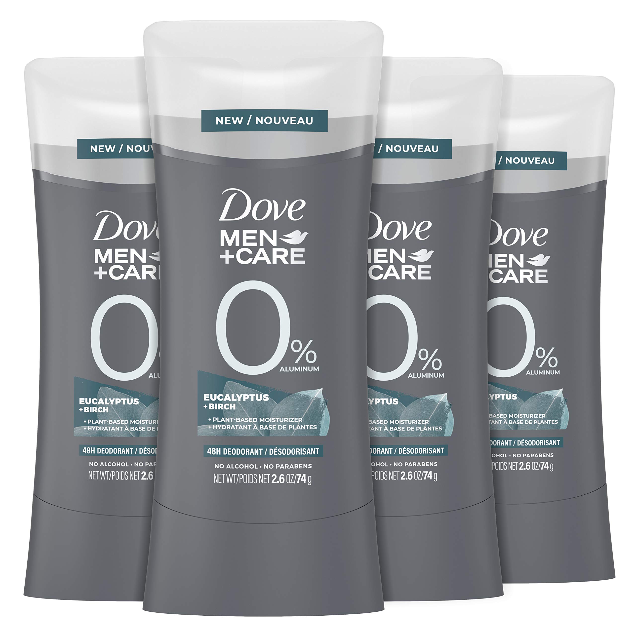 DOVE MEN + CARE Body Wash & Deodorant Stick Set - Blue Eucalyptus & Birch Scent (4 Count) - Hydrating Dry Skin Formula, Aluminum-Free Deodorant for Men - Refreshing Shower & Post-Workout Care