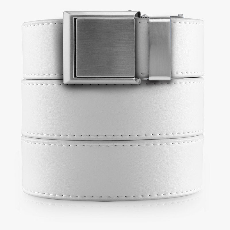 Custom White Belt for Men & Women - Adjustable Waistband, Durable Fashion Accessory - Perfect for Casual Wear, Office, and Formal Outfits