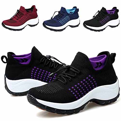 Hypersoft Women's Air Cushion Sneakers - Lightweight Running Shoes for Walking, Tennis & Outdoor Activities | Comfortable Casual Fashion Footwear for Women