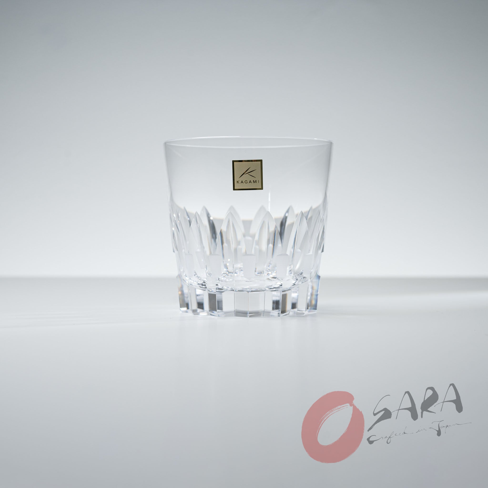 Premium KAGAMI Crystal Japanese Handmade Whiskey Glass Set - 270ml Azekura Design - Luxury Barware for Whiskey, Bourbon & Scotch Tasting - Perfect Gift for Home Bar & Cocktail Enthusiasts