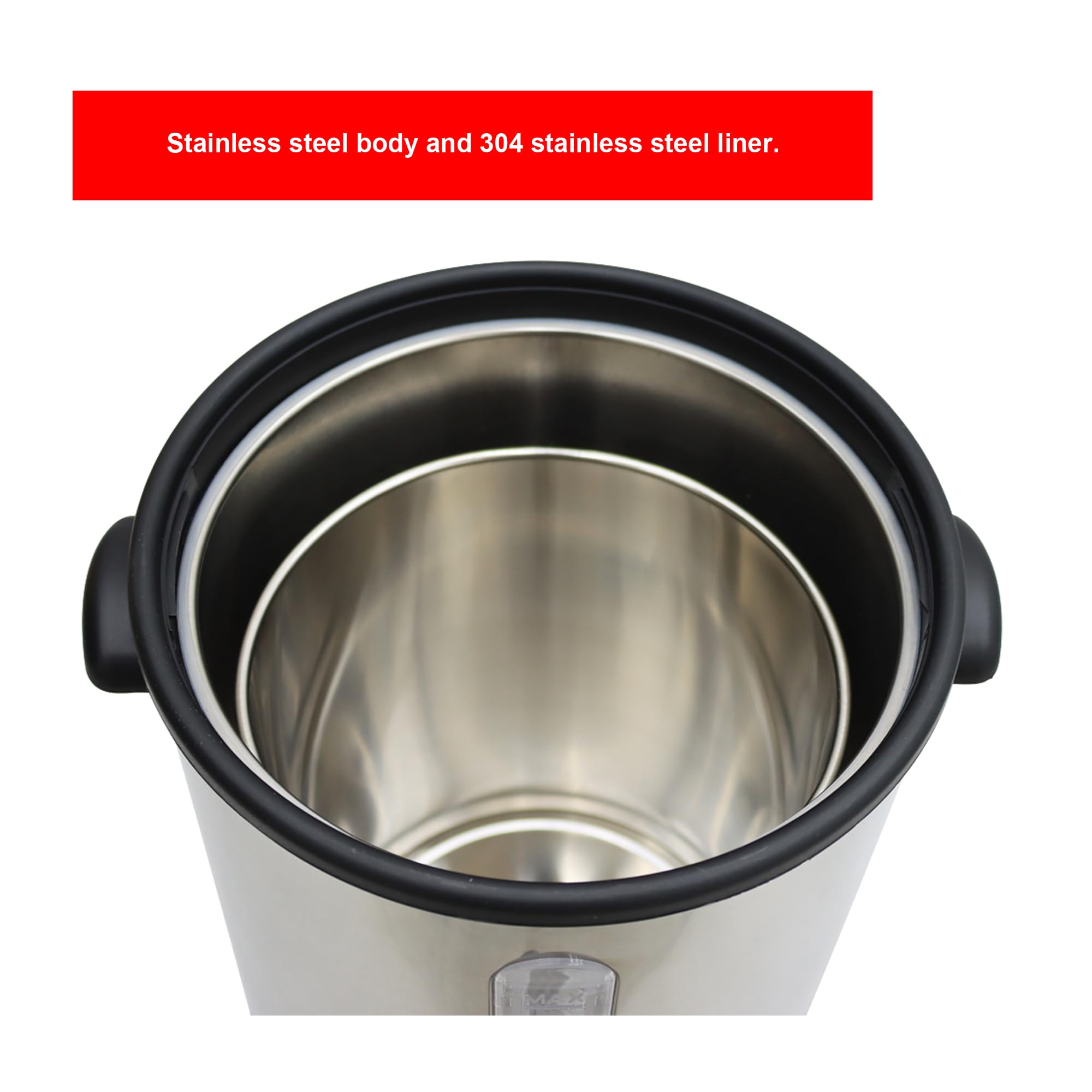 110V 8.8L Commercial Hot Water Dispenser with Stainless Steel Inner Tank - 1500W Fast Boiling for Coffee, Tea, Milk & Beverage Service - Perfect for Restaurants, Cafes & Offices