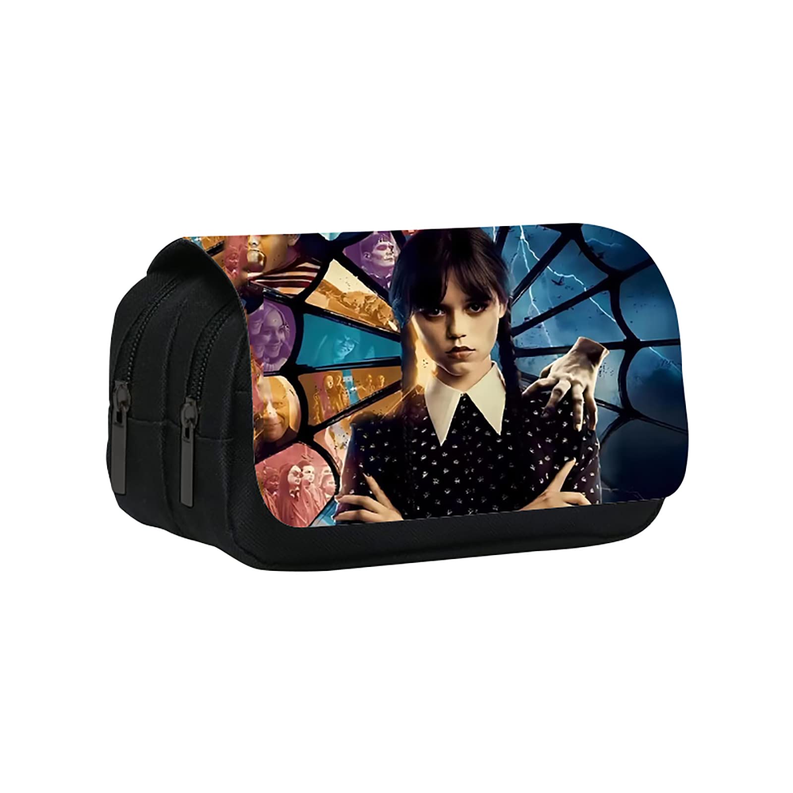 Large Capacity Zippered Pencil Case - Multi-Functional Pen Pouch Organizer for School, Office & Travel (Black) - Perfect for Students, Artists & Professionals