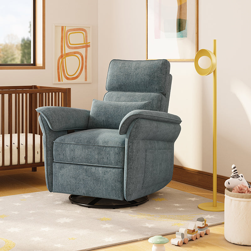 Comfortable Nursery Power Glider Recliner Chair with Custom Fabric Options - Perfect for Breastfeeding, Rocking Baby to Sleep & Nursery Decor