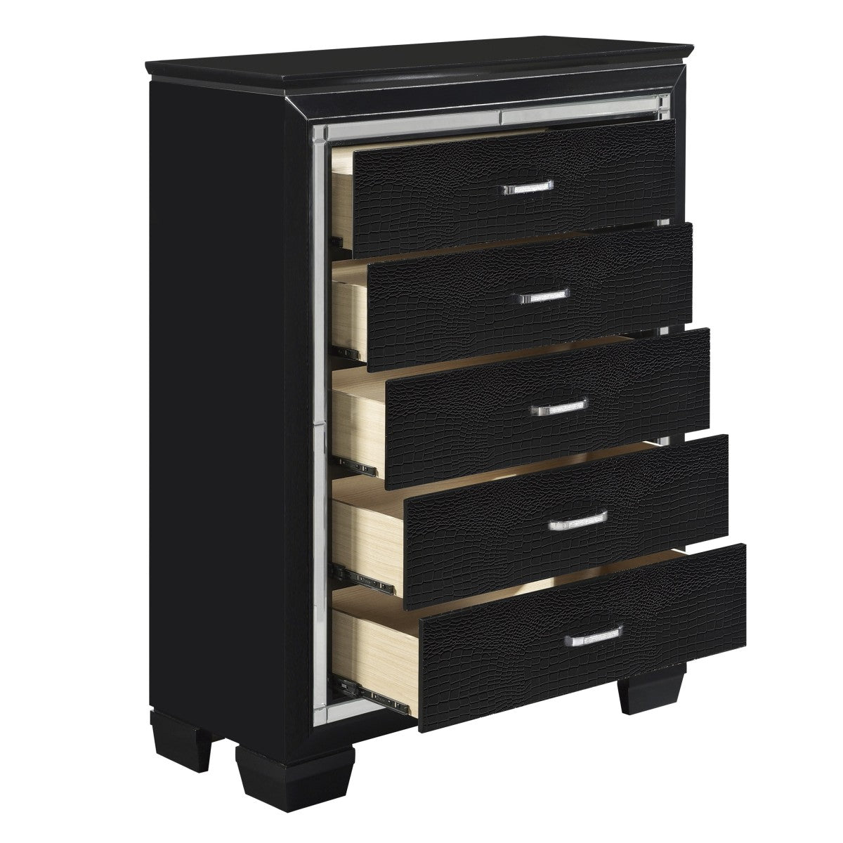 Allura Black Chest - Stylish Storage Box for Home Organization, Jewelry & Keepsakes | Perfect for Bedroom, Closet & Office Decor